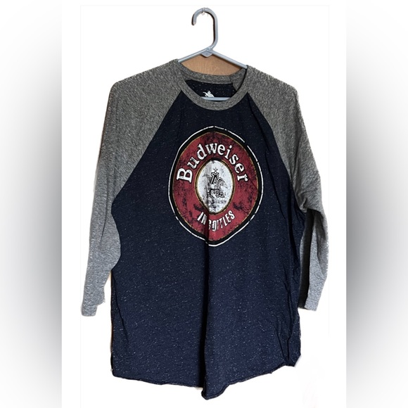 Budweiser 3/4 Sleeve Baseball Style T-Shirt 
Size: 2X - Picture 2 of 6